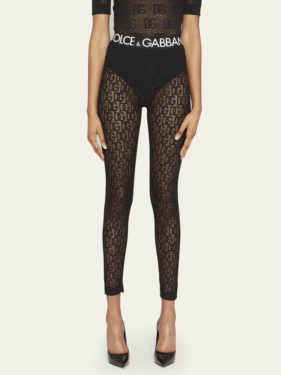 Dolce & Gabbana Pants - Dolce & Gabbana Black Sheer Leggings